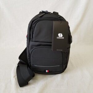 NWT! Fenruien Water-Resistant Sling/Shoulder Bag w/USB, Anti-Theft & Padded Back